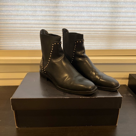 ZARA Black Studded Chelsea Boots - Picture 2 of 5
